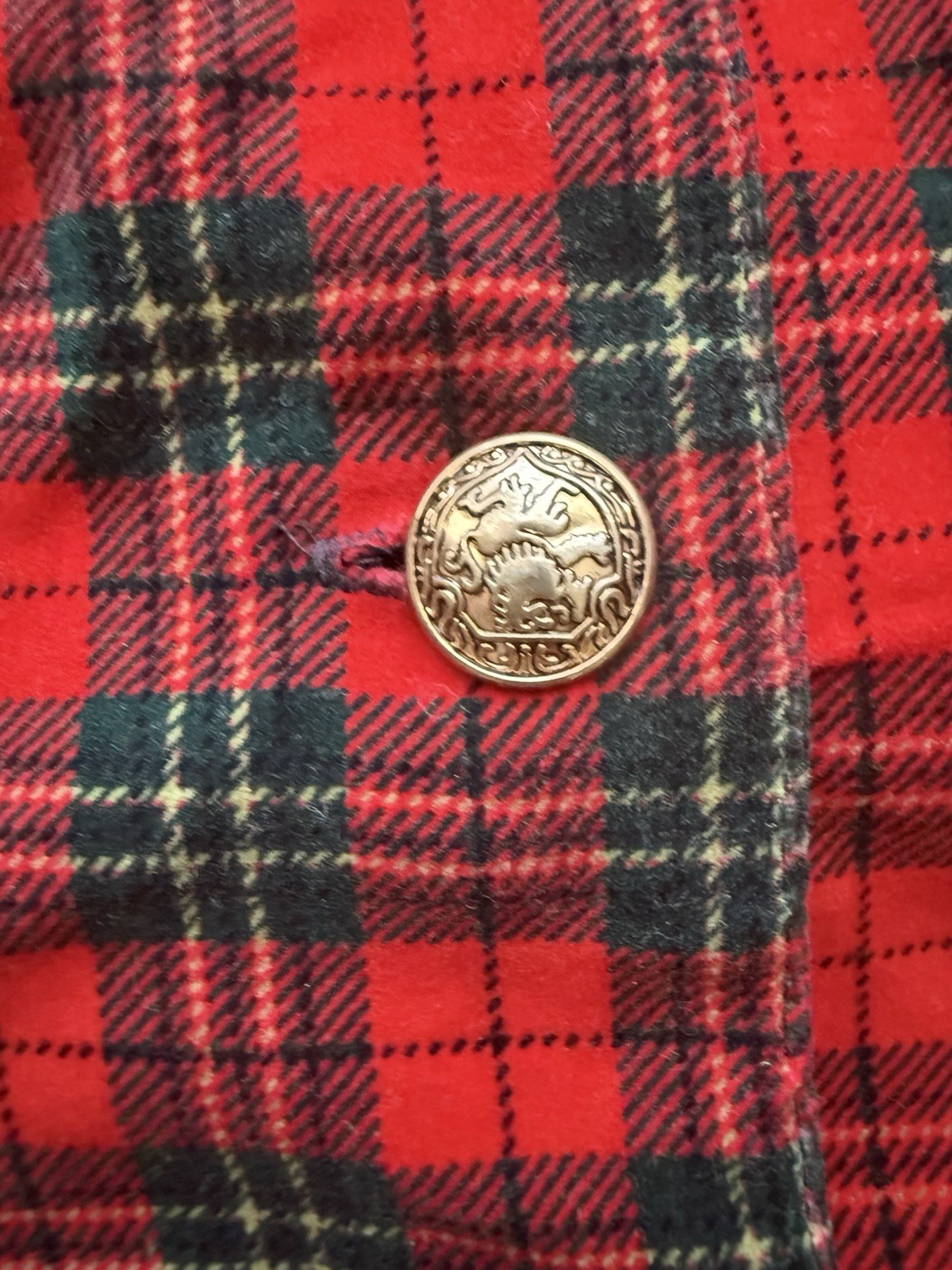 Vintage Women’s Herman Geist Tartan Plaid Holiday Vest Size S