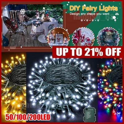 Berry Christmas LED Fairy String Lights Battery Operated Timer Indoor / Outdoor