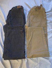 U.S. Polo Assn. pants boys size 14 adjustable waist lot of 2 brown/ dark gray