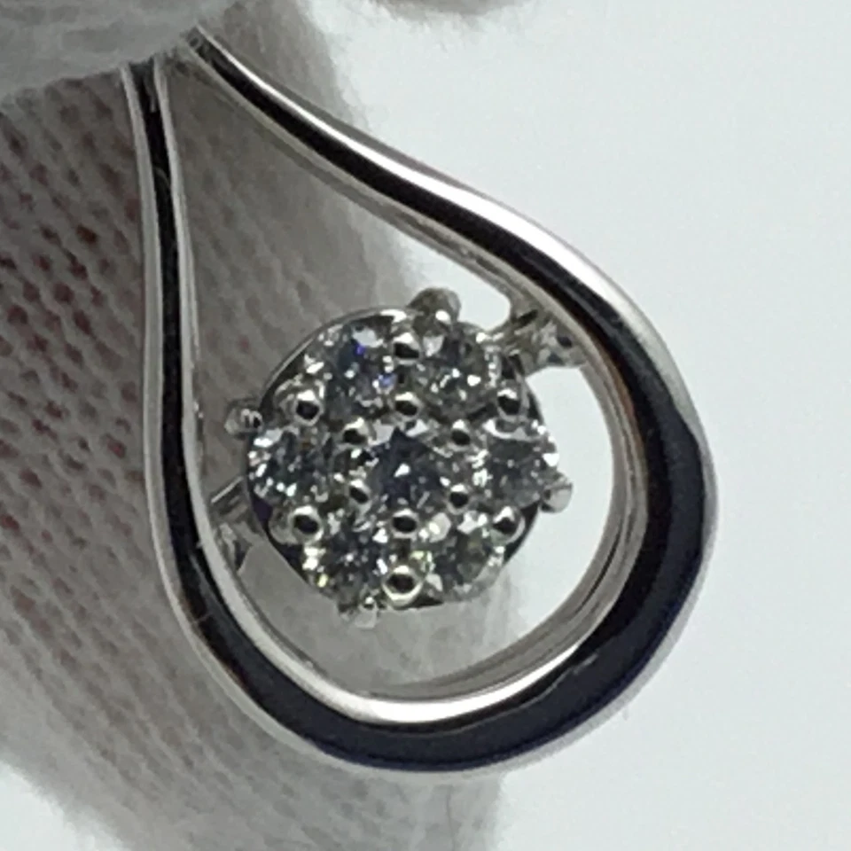 Collar Colgante Movimiento Racimo Diamantes Blancos 14K 0.18ctw Diamantes H SI2 Foto 2 de 4