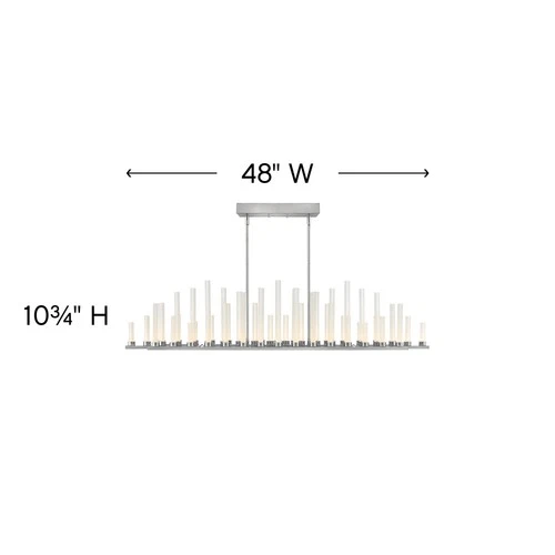 Fredrick Ramond FR46108 Brass Trinity 50 Light 48"W Led Linear Chandelier - Picture 6 of 9