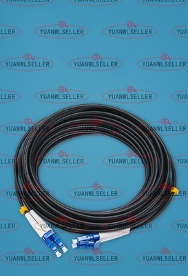 LC-LC UPC SM 9/125 Black Armored Fiber Cable Duplex Fiber Optic Patch Cord 100M 