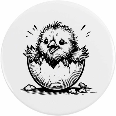 'Baby Chick Hatching' Button Pin Badges (BB051166)