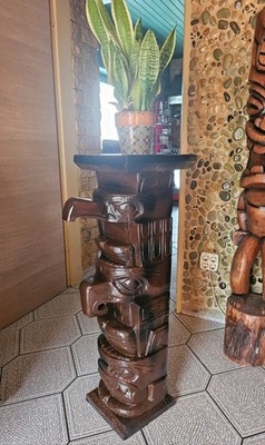 Totem Pole Wood  Little Big Horn Totempfahl Marterpfahl Höhe 96 cm Dekoration