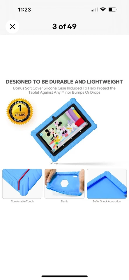 Contixo V8 7" Kids Tablet - 32GB, Exclusive 50 Disney Storybooks (Value $200) - Image 2 of 4