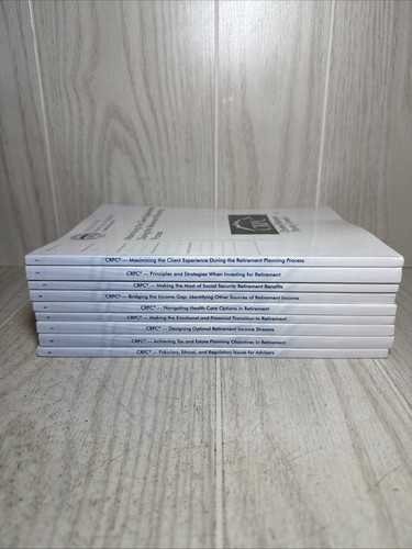 College For Financial Planning CRPC Volumes 1-9