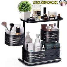 3 Tier Rotating Bathroom Organizer Cosmetic Storage Shelf Spice Rack Countertop