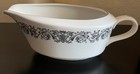 Ekco Corsair Gravy Boat Fine Porcelain China Black/White w/Silver Rim; Japan — photo 5