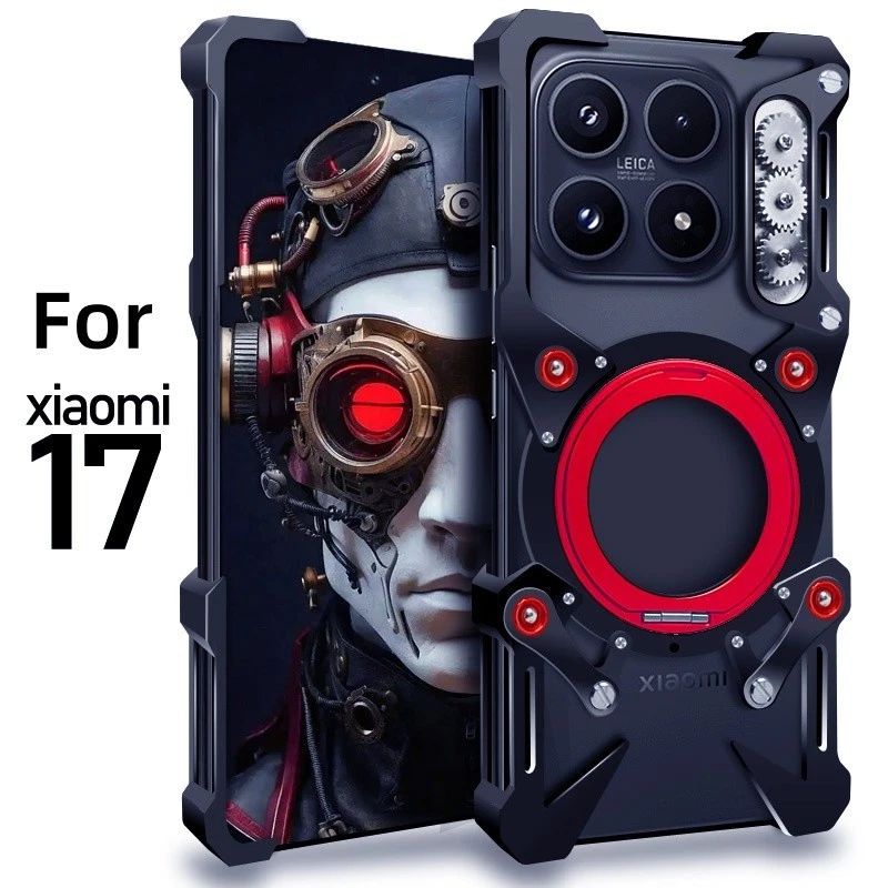 For Xiaomi 17 Pro Max / 17 Pro / 17 Metal Aluminum Rimless 360