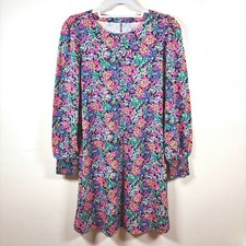Lilly Pulitzer Diann Smocked L/S Dress Multi Feeling Fantastic Women Small NWOT