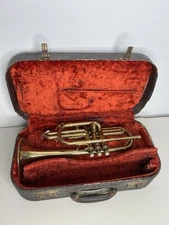 Vintage Pan American Band Instruments Cornet w/ Case Made In USA As-Is
