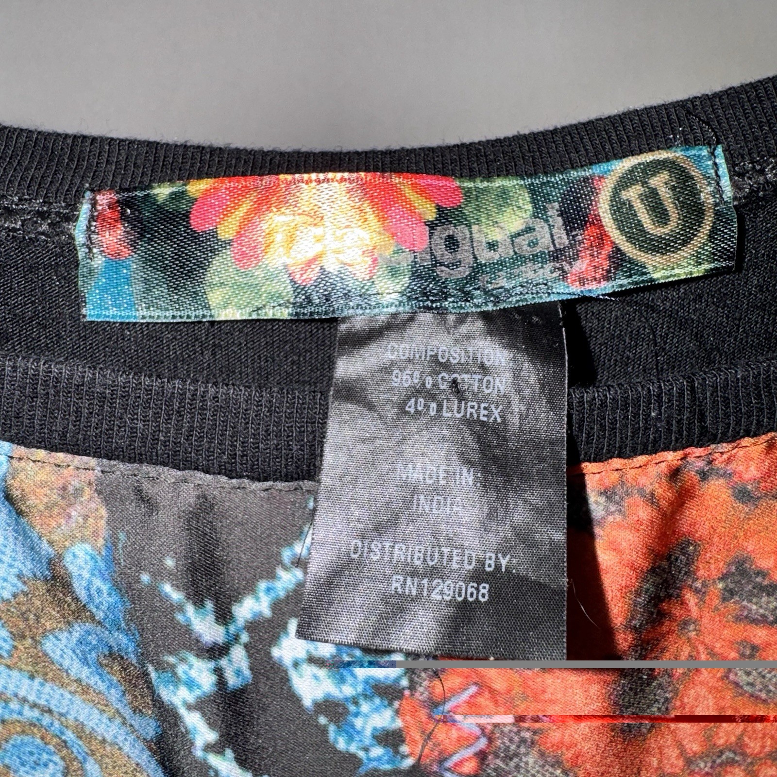 Desigual Multicolor Patchwork Brand Embroidered T… - image 2