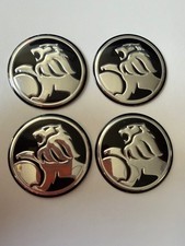 4 x Wheel Centre Cap Stickers for Classic Holden Cars - 56mm black commodore