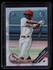 TREJYN FLETCHER 2019 BOWMAN DRAFT CHROME REFRACTORS RC ST. LOUIS CARDINALS