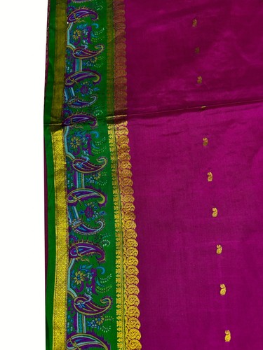 Vintage Silk Saree | Recycled Indian Sari Fabric | Craft Dress Material SS2127 - Picture 8 of 10