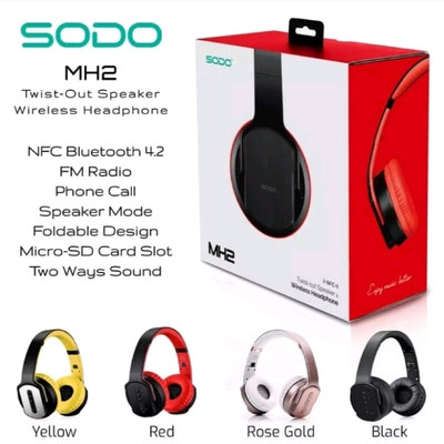 Original SODO MH2 Bluetooth Kopfhörer Lautsprecher 2 in 1, SODO Faltbar HiFi Stereo