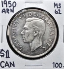 1950 Arnprior - Canada Silver One Dollar
