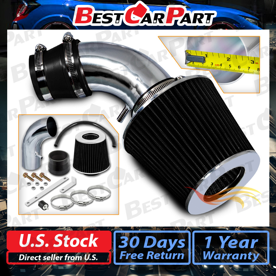 BCP BLACK Short Ram Air Intake Racing System + Filter For 01-03 Elantra 2.0L L4