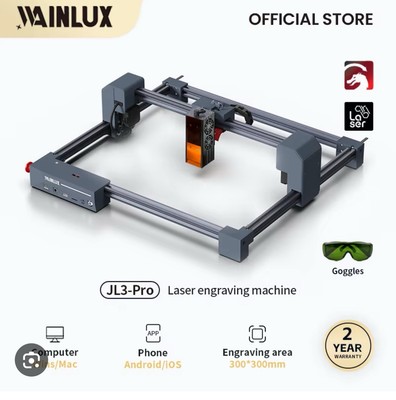 WAINLUX JL3 PRO Laser Engraver DIY Stainless Steel Paper Glass