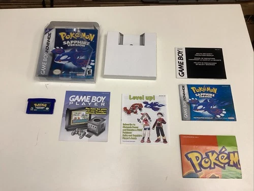 Pokémon Sapphire Version Complete In Box Game Boy Advance Nintendo GBA Works