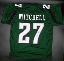 Quinyon Mitchell Signed Auto Philadelphia Eagles Green Football Jersey JSA COA