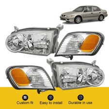 Leftright Headlights For 2001 2002 Toyota Corolla Corner Headlamps Set 4pcs Leftright Headlights For 2001 2002 Toyota Corolla Corner Headlamps Set 4pcs