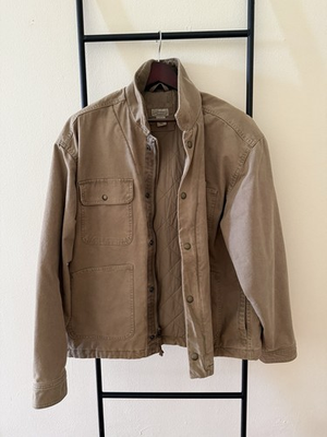 #ad Abercrombie amp; Fitch Quilted Workwear Jacket Men’s XL Taupe Beige Chore Jacket $44.99