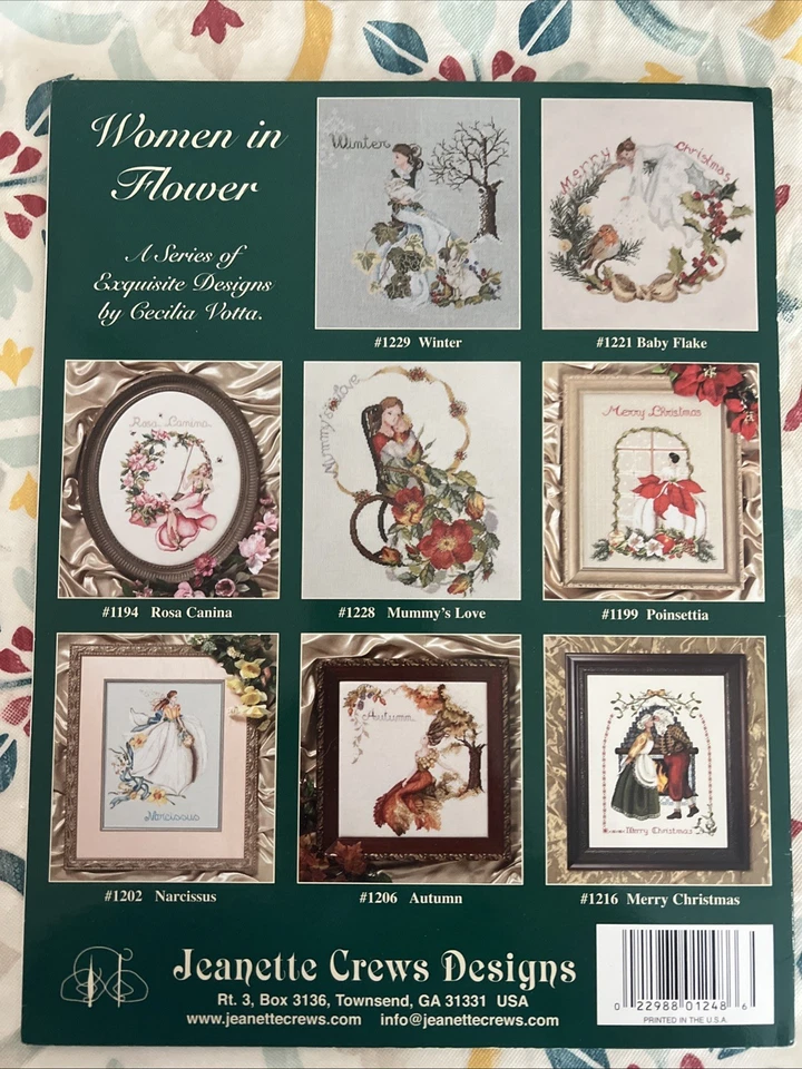 Rare Jeanette Crews Designs LAVANDER Cecilia Votta Counted Cross Stitch - Image 2 of 4