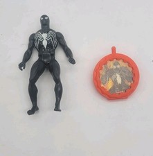 1984 Secret Wars Black Suit Spider-Man Action Figure w/ Secret Shield Mattel 