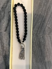 Sterling Silver Beaded Tassel Bracelet