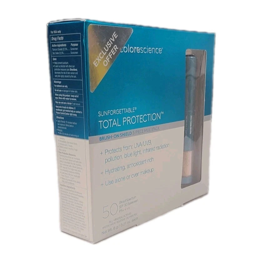 Colorescience Sunforgettable Total Protection Brush-on SPF 50, Medium 3 Pack/new - Image 2 of 4