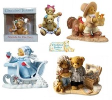 CHERISHED TEDDIES by ENESCO, HAND PAINTED, STONE RESIN, TEDDY BEAR FIGURINES