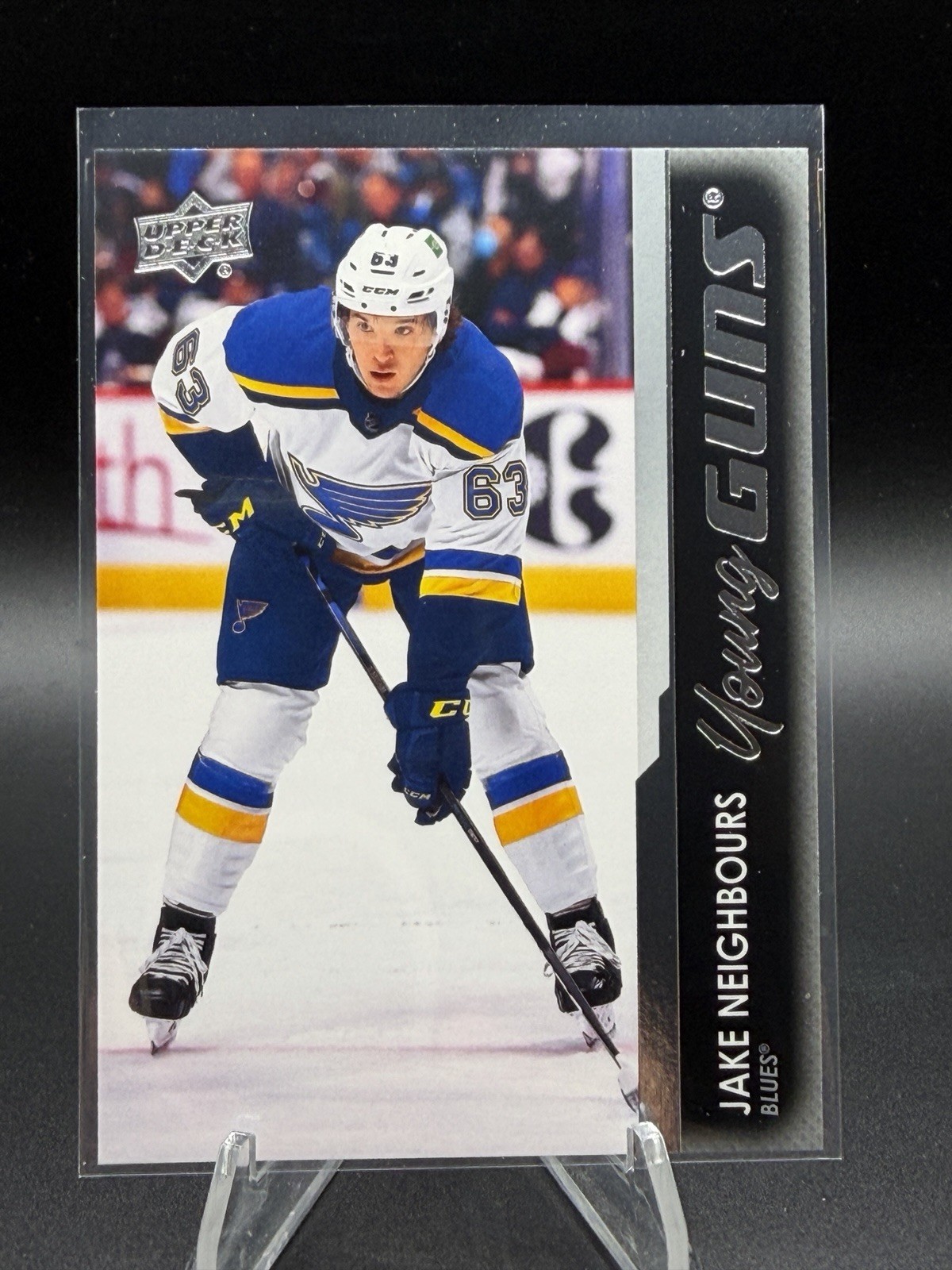 2021-22 Upper Deck Young Guns Jake Neighbours #467 (RC) Blues