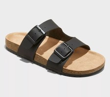 Kids' Drew Footbed Sandals Black - Cat Jack - CHOOSE SIZE