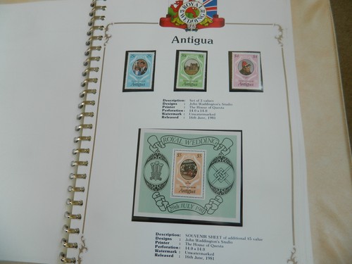 BR. COMMONWEALTH QEII 1981 ROYAL WEDDING A-Z STAMPS COLLECTION IN 3 ALBUMS - Picture 9 of 24
