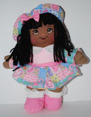 Precious Mine African American Plush Rag Doll Vintage 1996 Excellent Condition.