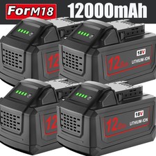 12AH For Milwaukee For M18 Lithium 48-11-1840 Extended Capacity Battery 1-8X