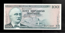 Iceland, 1957, 100 Kronur, P-40, CRISP UNC!