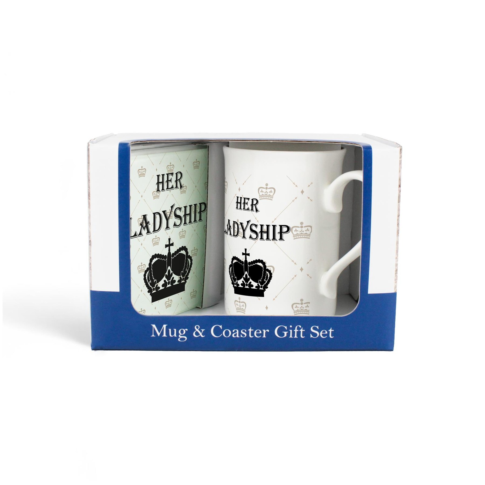 Her Ladyship Mug & Coaster Gift Set - Novelty Royalty Queen Presents for Her