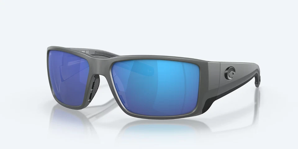 Costa Del Mar Blackfin Pro Matte Grey/Blue Mirror 580G 60mm POLARIZED Sunglasses