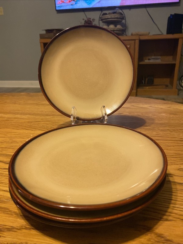 Sango Nova Brown 4933 Salad Plates 8” Set of 4!! Used.