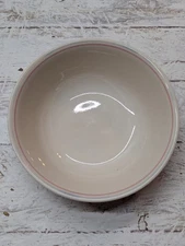 Corelle English Breakfast Cereal Soup Bowls Blue & Pink Stripes 6 1/4"