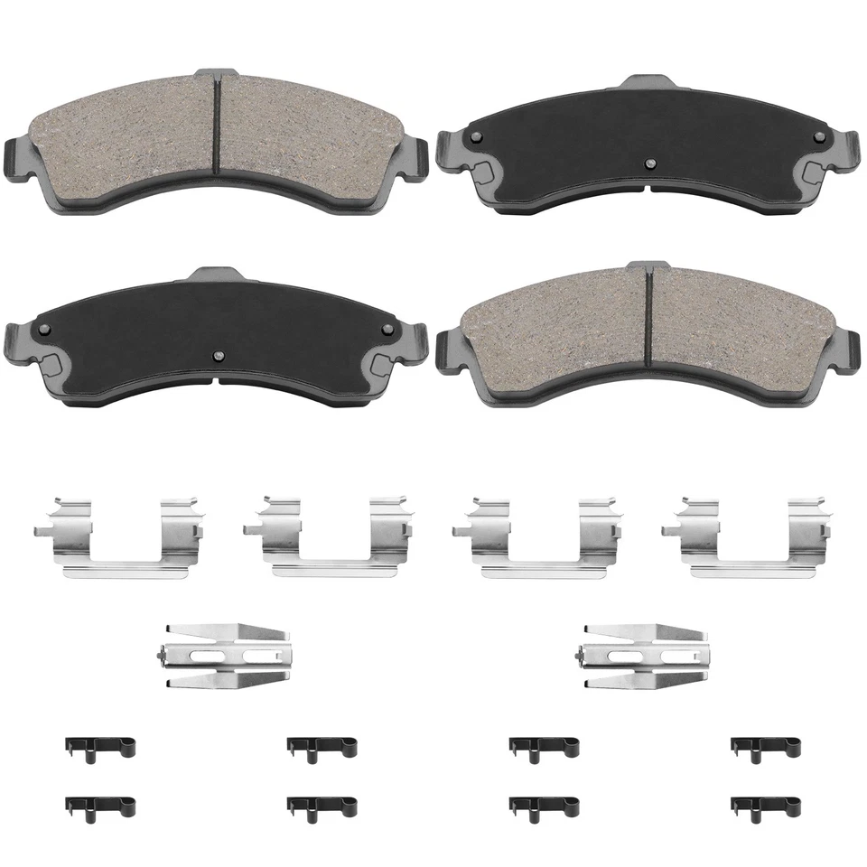 Pastilhas de freio dianteiras de cerâmica para 2004 2005 Buick Rainier CXL CXL Plus 4.2L 5.3L - Imagem 2 de 4