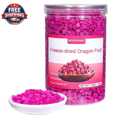 Freeze-Dried Dragon Fruit 7.05Oz/200G, Freeze-Dried Fruit,Fruit Snacks, No Added