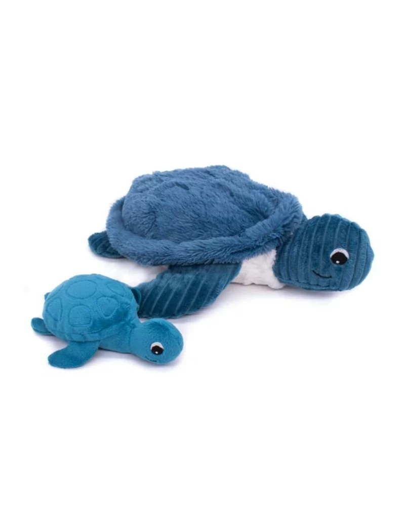 Peluche tortue maman et bébé Ptipotos, cadeau de naissance idéal pour fille et garçon