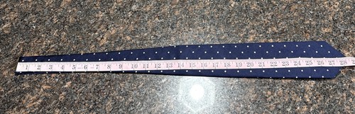 Cravatta Brooks Brothers in seta blu navy, pois bianchi - Foto 3 di 8