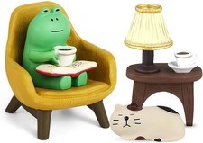 Garden Ornaments Outdoor Frog Statue - 4Pcs Cute Stuff for Garden Decor & Desk 