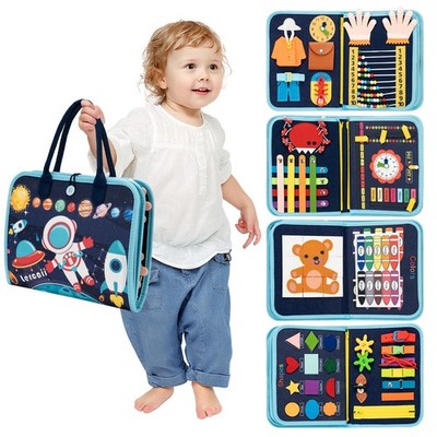 Toddler Busy Board Book Montessori Toys,Sensory Book Educational Activities f...