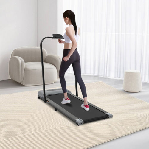 2-in 1 Folding Under Desk Treadmill Walking Machine Home Office w/Remote Control