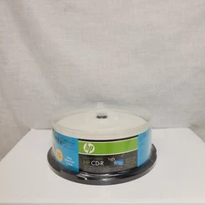 25 HP 52X Write Once CD-R Spindle with Ink Jet Printable Surface NEW